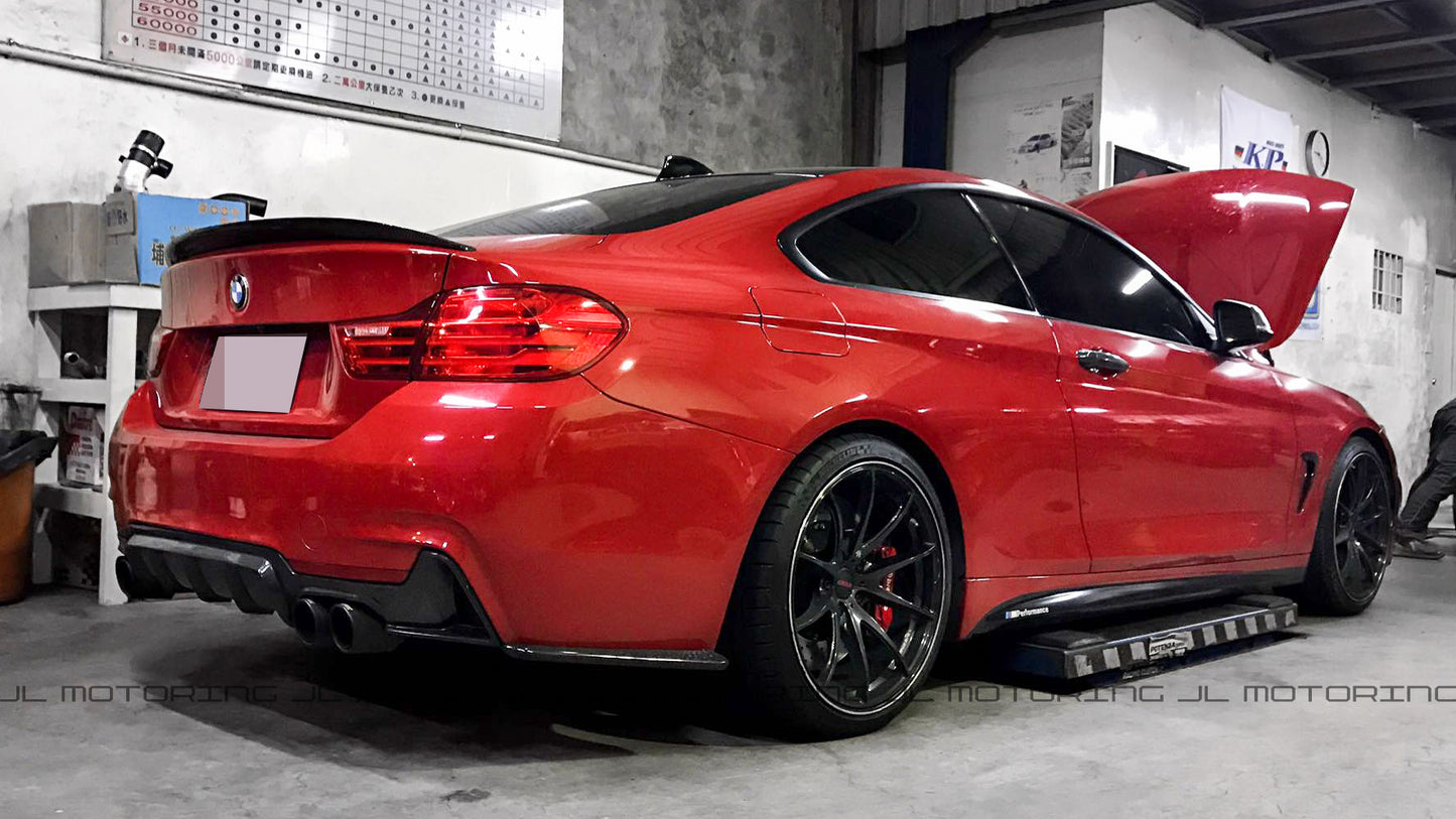 BMW F32 F33 F36 Carbon Fiber Rear Bumper Side Skirts