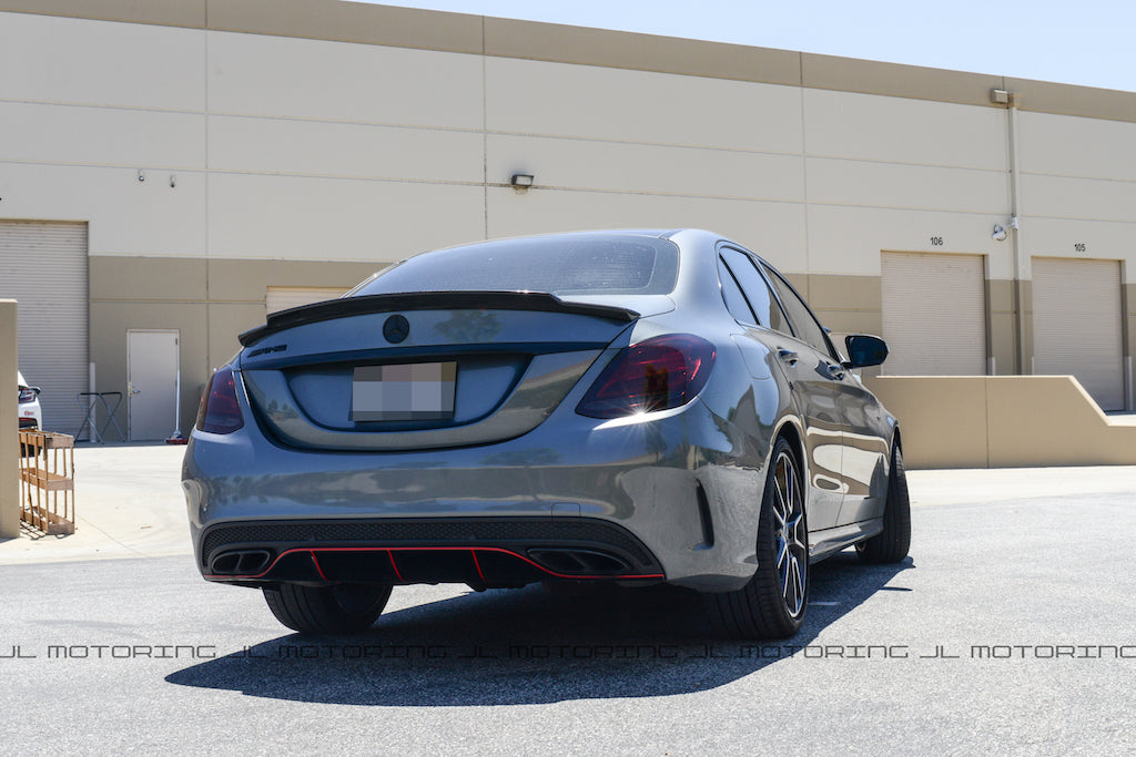 Mercedes W205 C Class Carbon Fiber Trunk Spoiler