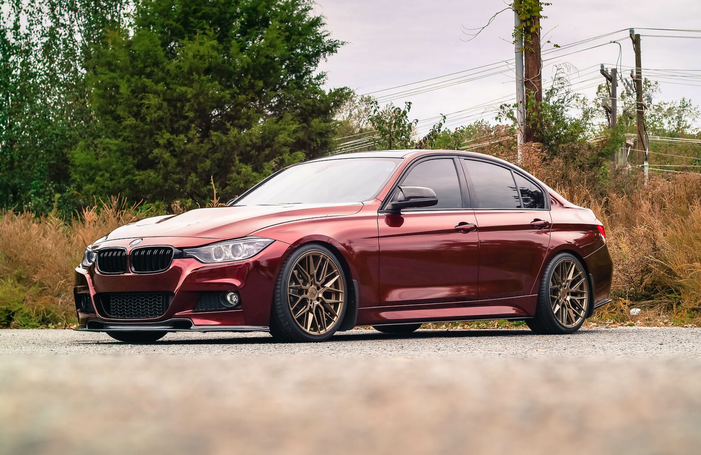 BMW F30 3 Series M Sport V2 Carbon Fiber Front Lip