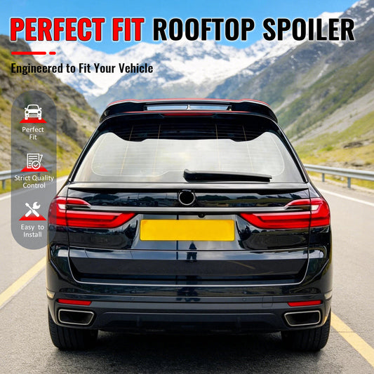 BMW X7 G07 gloss black rear roof spoiler