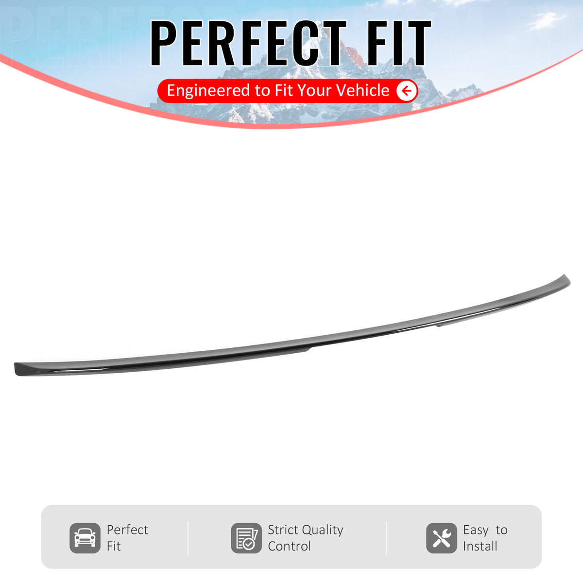 BMW X7 G07 gloss black rear trunk middle spoiler