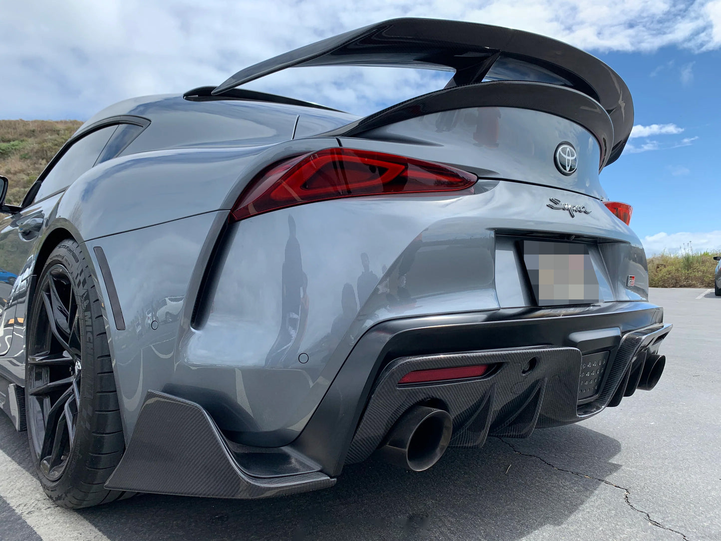 Toyota Supra MKV A90 A91 Carbon Fiber Rear Side Skirts