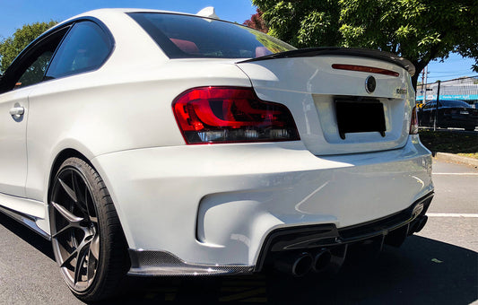 BMW E82 1M Carbon Fiber Rear Bumper Side Skirts