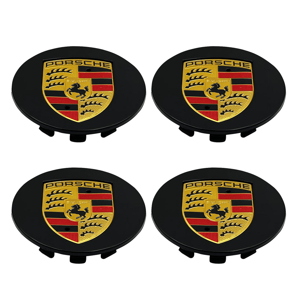 Porsche Black Wheel Caps
