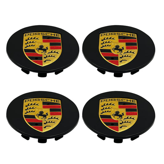 Porsche Black Wheel Caps