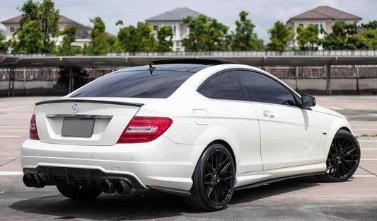 Mercedes Benz W204 LCI Carbon Fiber Rear Bumper Extensions