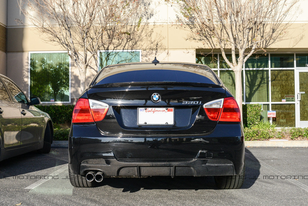 BMW E90 3 Series M Sport Performance Style Carbon Fiber Rear Diffuser