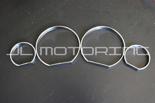 BMW E46 M3 STYLE Chrome Cluster Gauge Dial Rings - E46 - JL Motoring