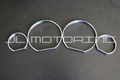 BMW E46 M3 STYLE Chrome Cluster Gauge Dial Rings - E46 - JL Motoring