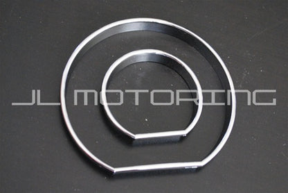 BMW E46 M3 STYLE Chrome Cluster Gauge Dial Rings - E46 - JL Motoring
