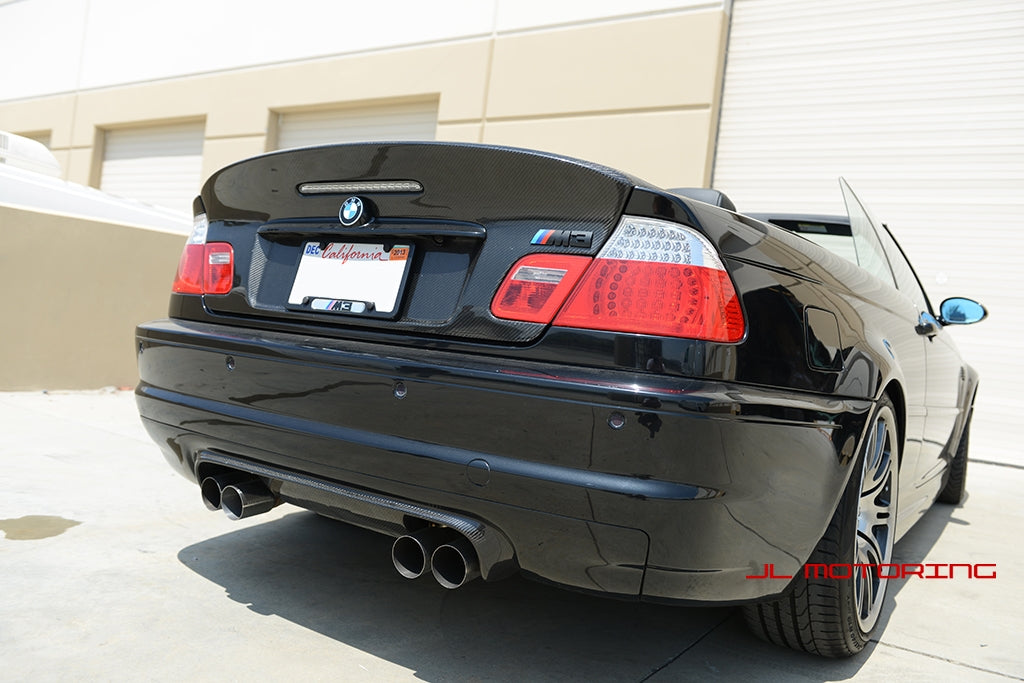 BMW E46 M3 CSL Style Carbon Fiber Rear Diffuser - JL Motoring