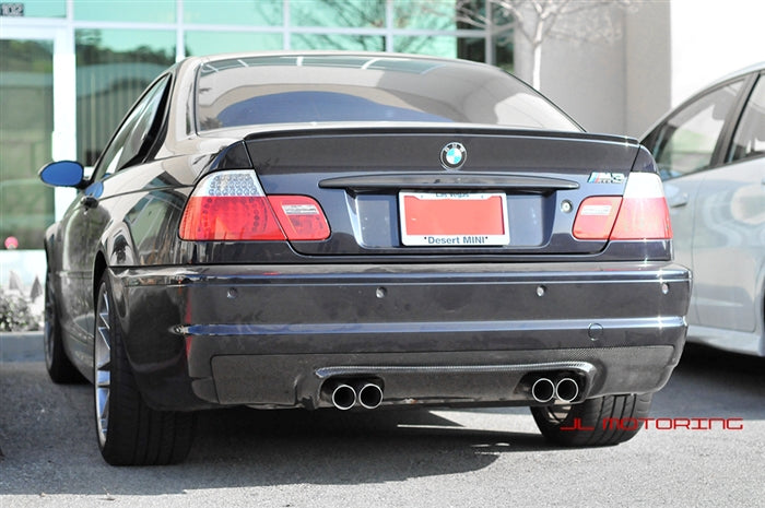 BMW E46 M3 CSL Style Carbon Fiber Rear Diffuser - JL Motoring