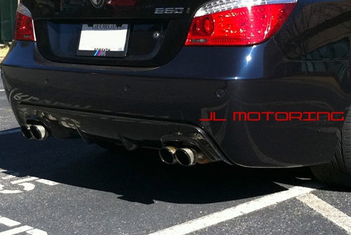 BMW E60 5 Series M Sport Carbon Fiber Rear Diffuser Quad - JL Motoring