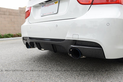 BMW E90 3 Series M Sport Performance Style Carbon Fiber Rear Diffuser
