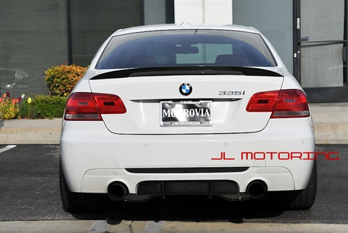 BMW E92 335is M Tech Carbon Fiber Rear Diffuser Cover - JL Motoring