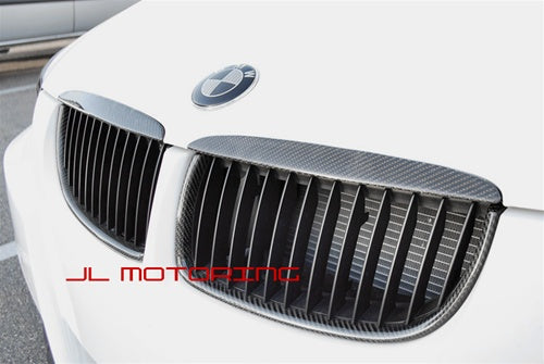 BMW Carbon Fiber Front Grilles - E90 E91 3 Series - JL Motoring
