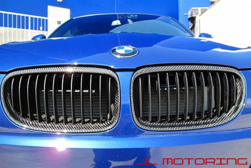 BMW Carbon Fiber Front Grilles - E90 E91 LCI 3 Series 2009+ - JL Motoring
