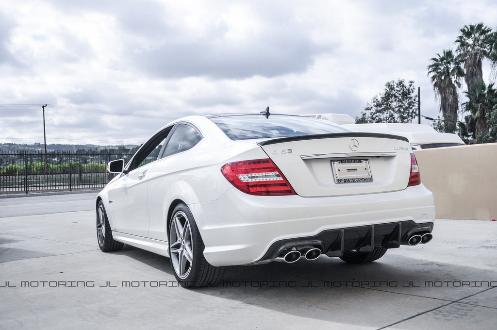 Mercedes Benz W204 C63 2012+ Big Fins Carbon Fiber Rear Diffuser