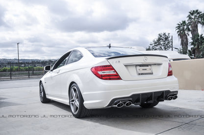 Mercedes Benz W204 C63 2012+ Big Fins Carbon Fiber Rear Diffuser