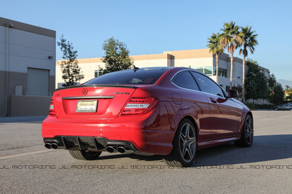 Mercedes Benz W204 C63 2012+ Big Fins Carbon Fiber Rear Diffuser