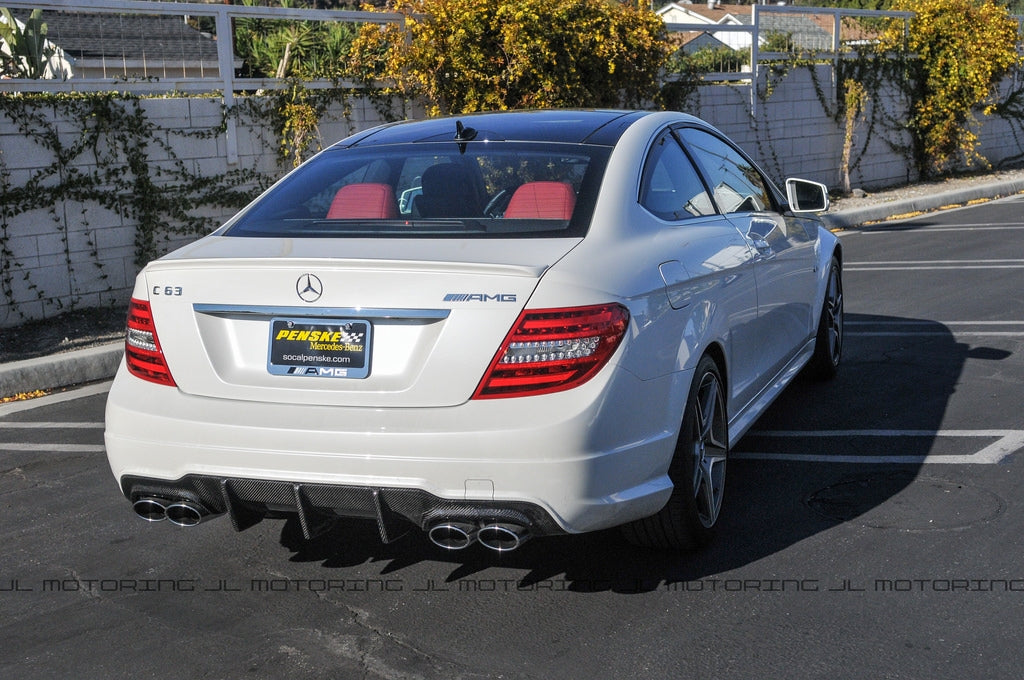 Mercedes Benz W204 C63 2012+ Big Fins Carbon Fiber Rear Diffuser