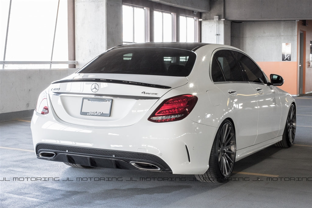 Mercedes Benz W205 C63 C300 C350 Sport Carbon Fiber Rear Diffuser