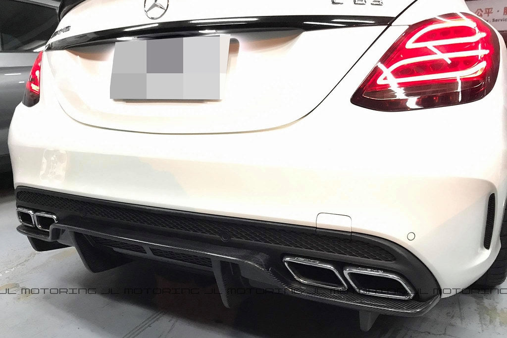 Mercedes Benz W205 C63 C63S AMG GTX Carbon Fiber Rear Diffuser
