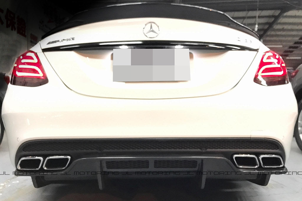 Mercedes Benz W205 C63 C63S AMG GTX Carbon Fiber Rear Diffuser