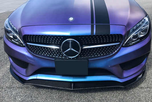 Mercedes Benz W205 C300 C450 AMG C43 Carbon Fiber Front Lip