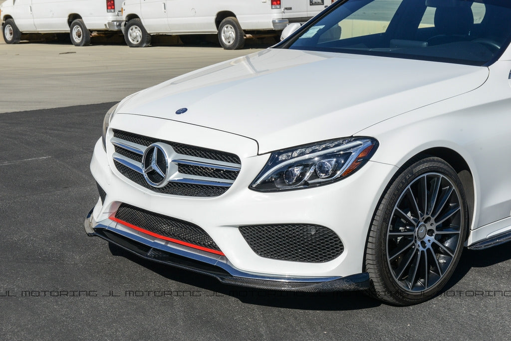 Mercedes Benz W205 C300 C450 AMG C43 Carbon Fiber Front Lip