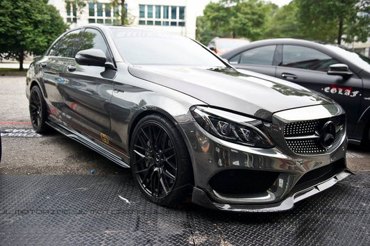 Mercedes Benz W205 C300 C450 AMG C43 Carbon Fiber Front Lip