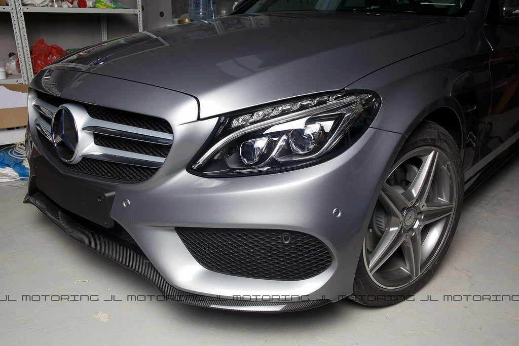Mercedes Benz W205 C300 C450 AMG C43 Carbon Fiber Front Lip