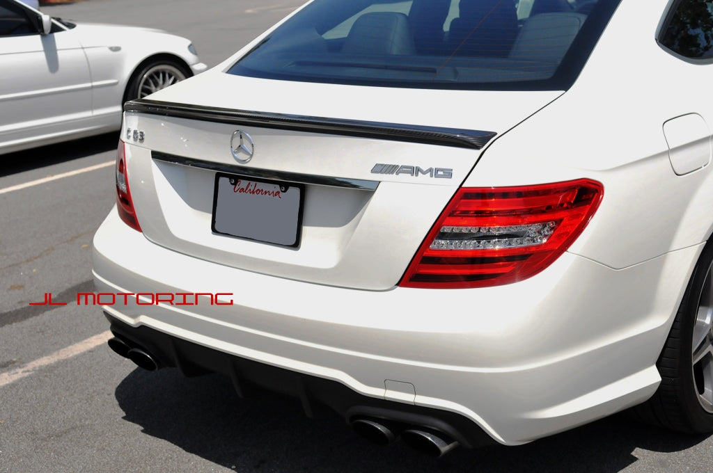 Mercedes Benz W204 C Coupe AMG Style Carbon Fiber Trunk Spoiler