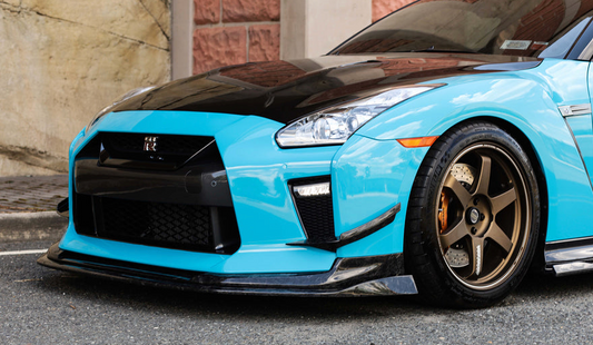 Nissan R35 GTR Carbon Fiber Front Bumper Canards